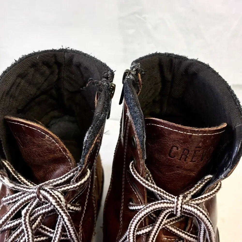 Crevo Boots Hammersmith Chestnut Side Zip Ankle Boots Brown Leather Mens 12